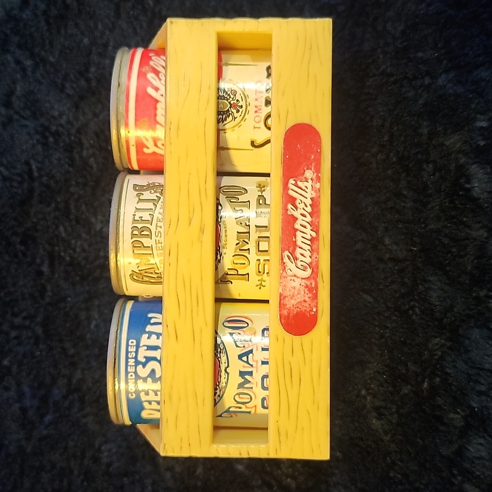 Vintage Campbell's Miniaure MagnetTomato Soup Can Set Of 4